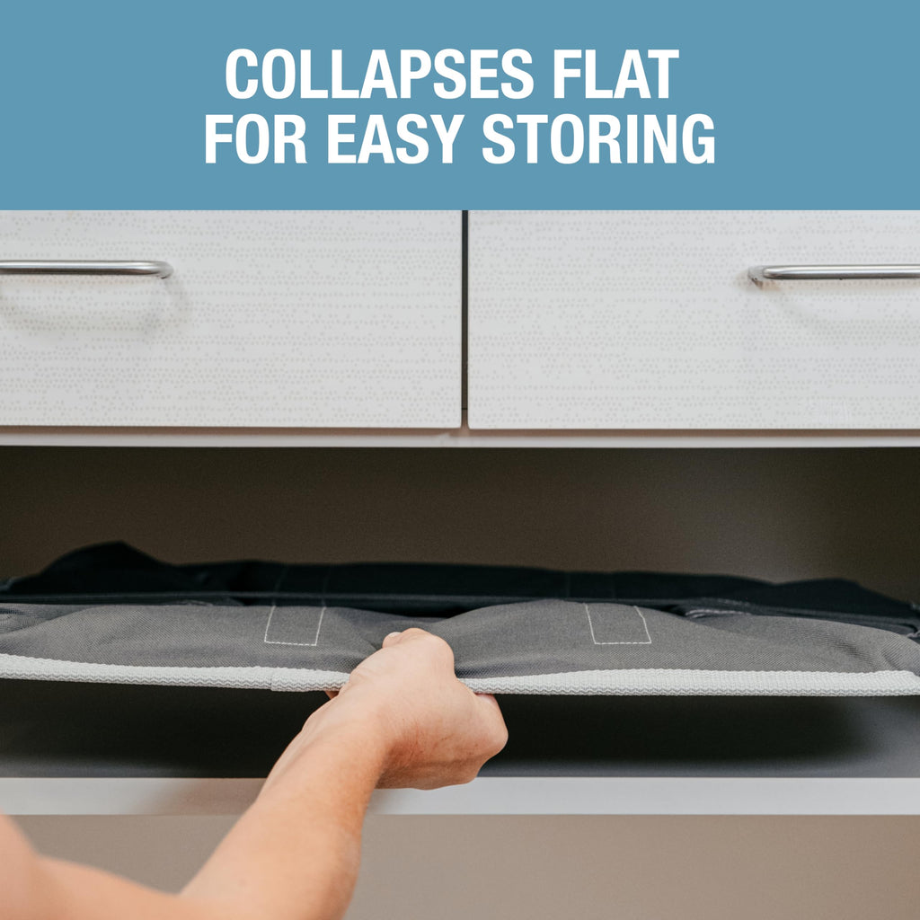 Collapsible Laundry Baskets, 60L 2 Pack, 55 lb, Pop-Up, Charcoal