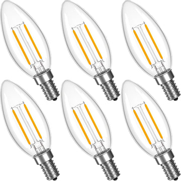 Dimmable B11 LED E12 Bulb 25 Watt Type B Light Bulb 2W,2700K 200LM