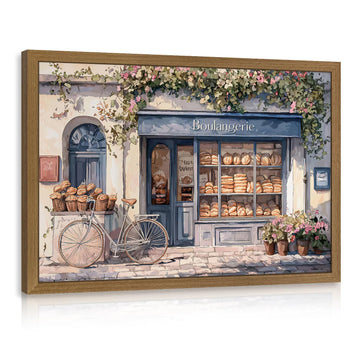 French country Bakery Wall Art, Vintage Boulangerie Wall Decor, Farmhouse Kitchen Poster Print, Rustic European Cafe