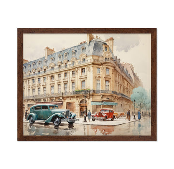 Master City Painting Poster - Retro Victorian Print - Car - Architecture Illustration - Travel Design - Aesthetic