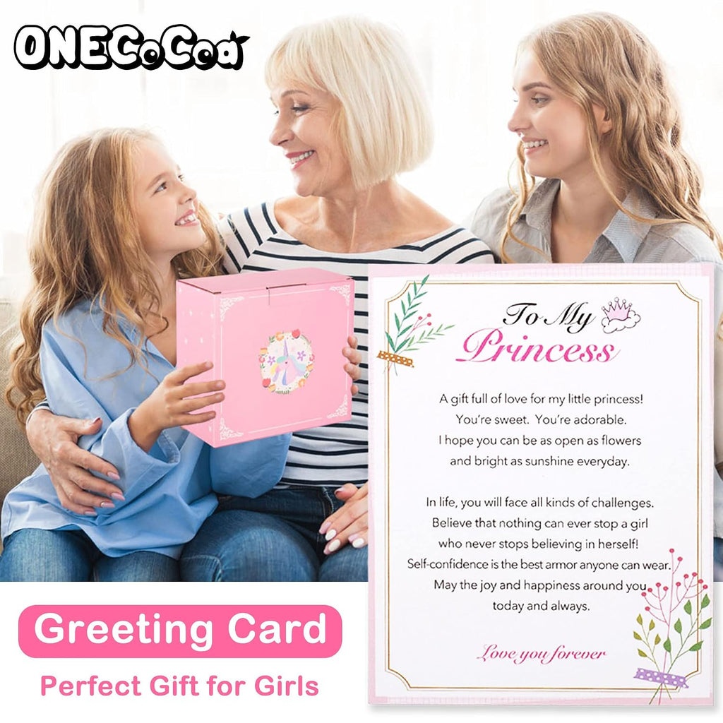 Hair Accessories Set for Girls: Jewelry Box, Hair Clips, Barrettes, Ties, Bows - Teen Girl Gift for Ages 4-12 (Pink)