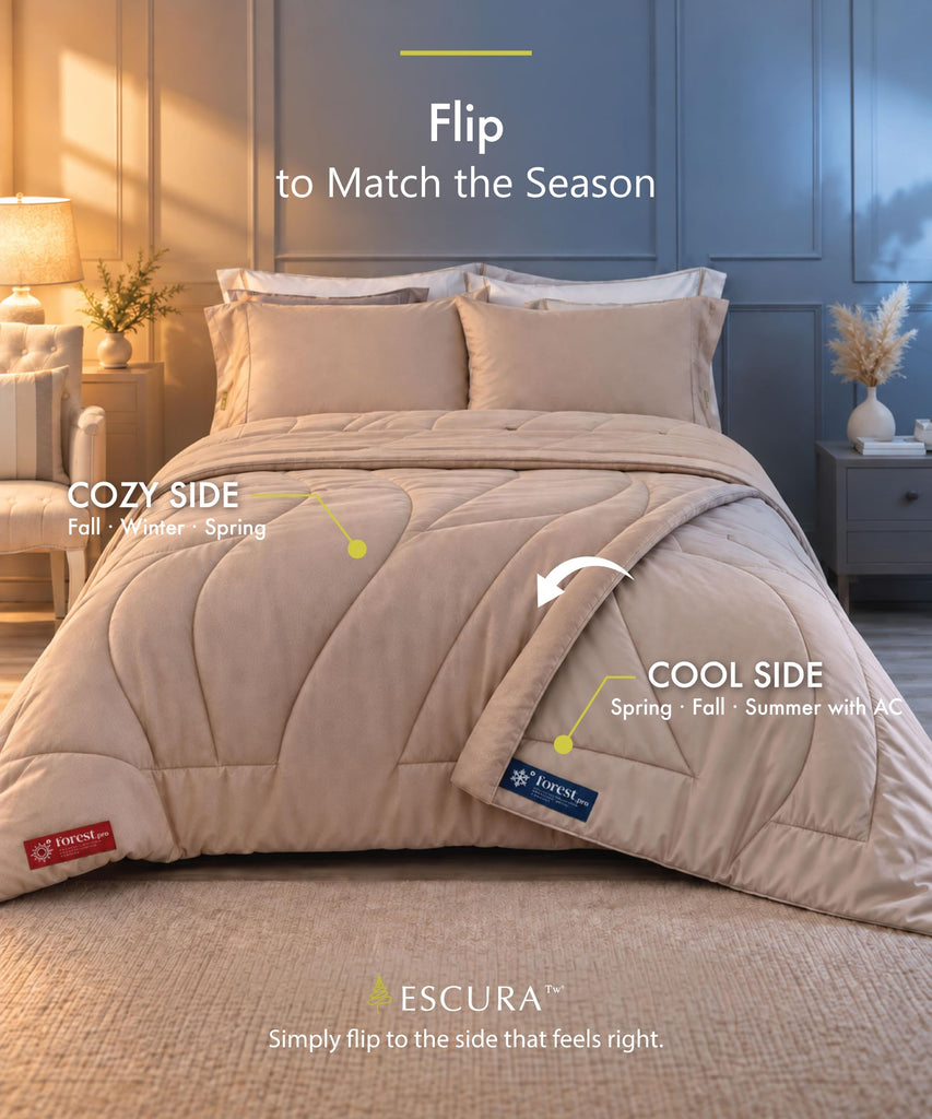 Tw Cool + Cozy Climate Control All-Season Comforter, Full/Queen