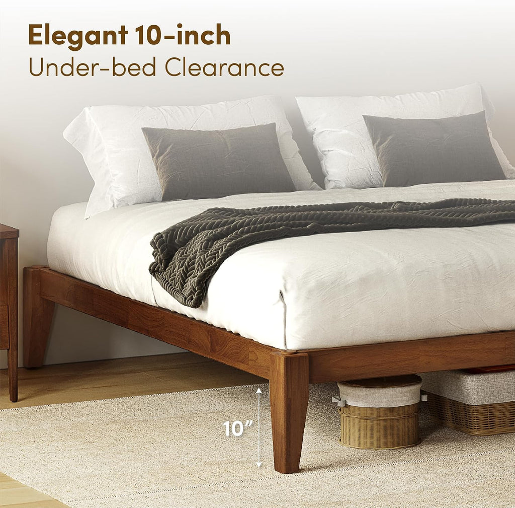 Japanese Joinery Bed Frame, Solid Wood (Walnut)