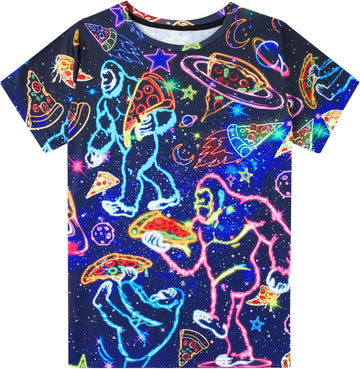 Boys T-Shirt Kids Cool Short Sleeve 3D Graphic Shirts for Boy