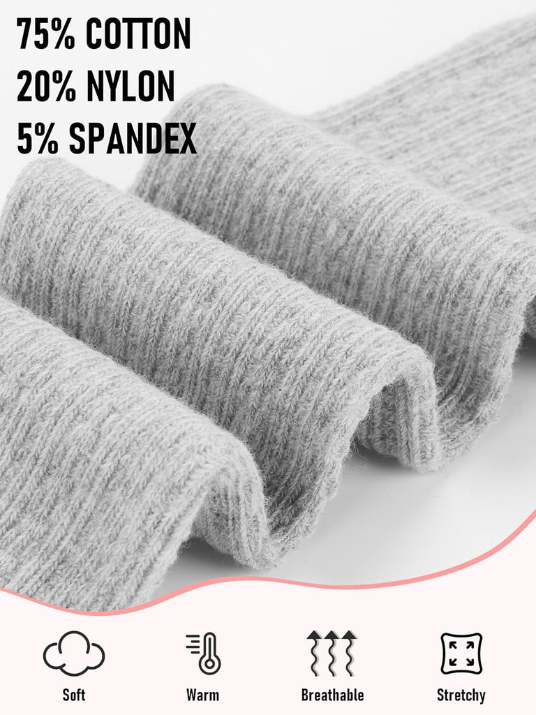 Tights Footed Seamless Leggings Cable Knit Cotton Tights for Kids
