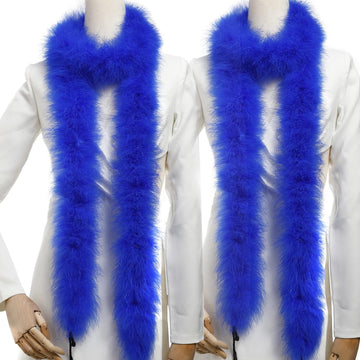Blue Marabou Feather Boas for DIY Crafts, 2 Pcs 22g 2 Yards