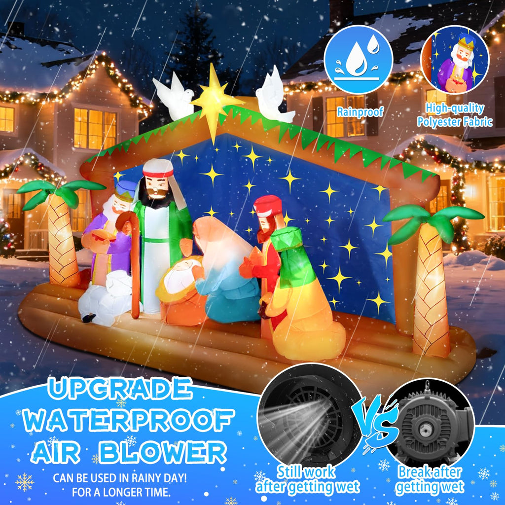 12FT Long Christmas Inflatable Nativity Scene