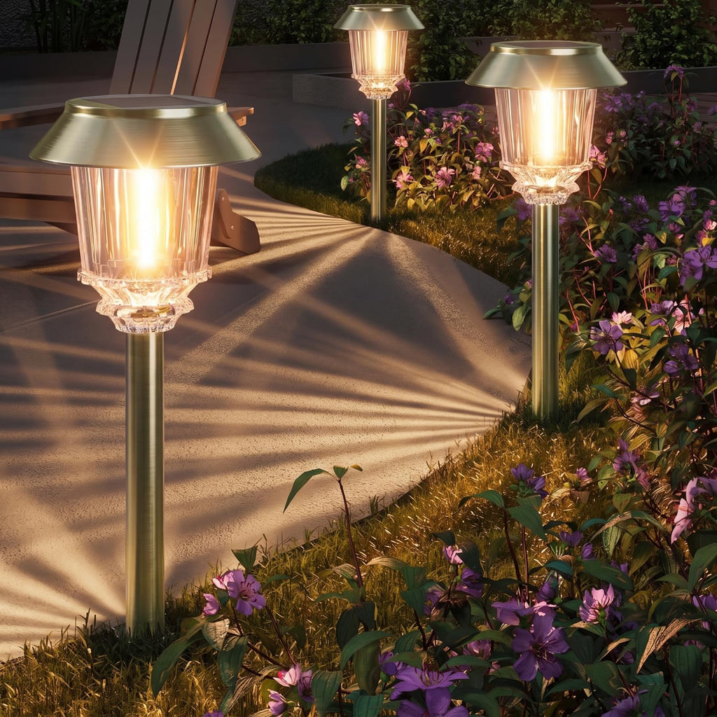 Solar Lights Outdoor Pathway, Solar Garden Lights Solar Powered