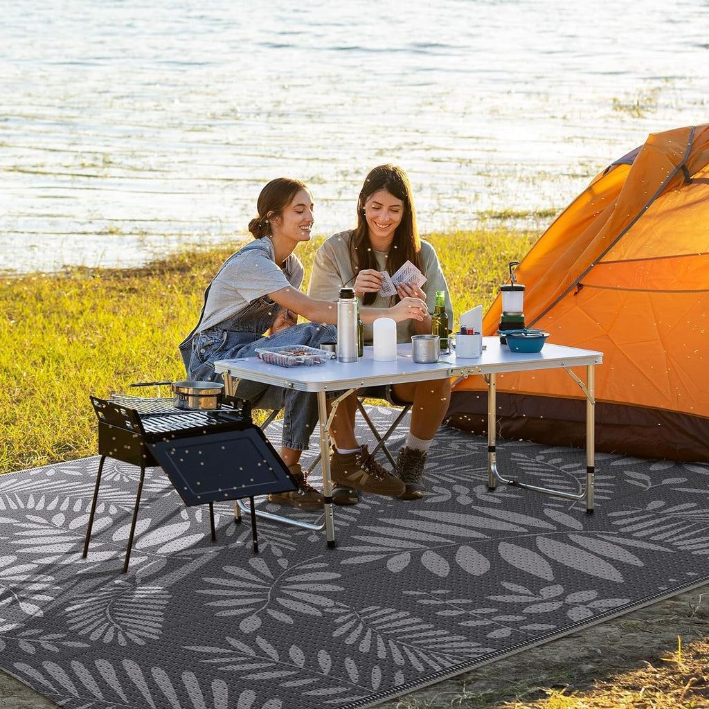 Outdoor Rug, Patio Rug, Plastic Straw Camping Rugs, Large Waterproof Area Rug and Mat for Outdoors, RV, Patio