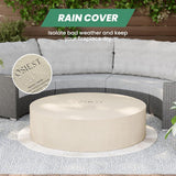 2-Piece Outdoor Propane Firepit Table Set w Tank Table, 42" Fire Table Certified, 50,000 BTU w Gray Round Base,Wind Guard and 16 inches Tank Side - Image 7