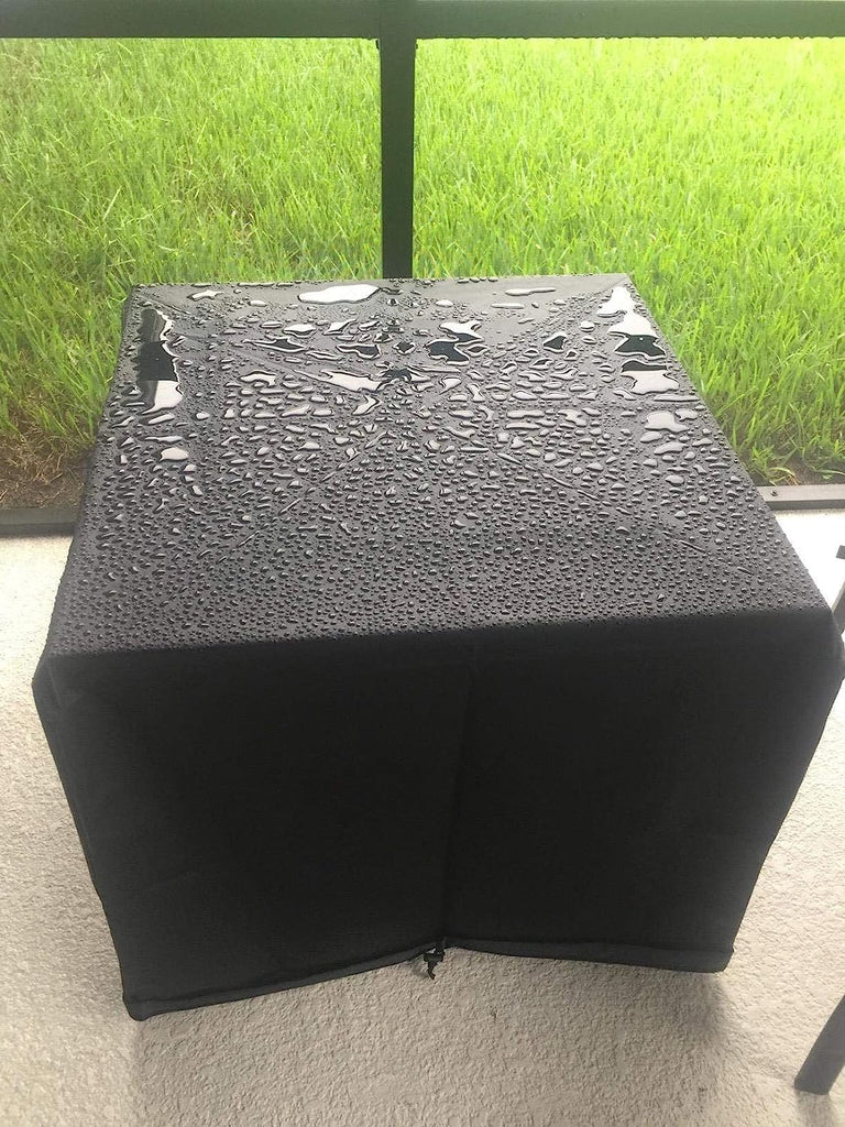 Fire Pit Cover, 34" x 34" x 30" Square Gas Fire Pit Cover, Waterproof 600D Heavy Duty Square Patio Fire Pit Table