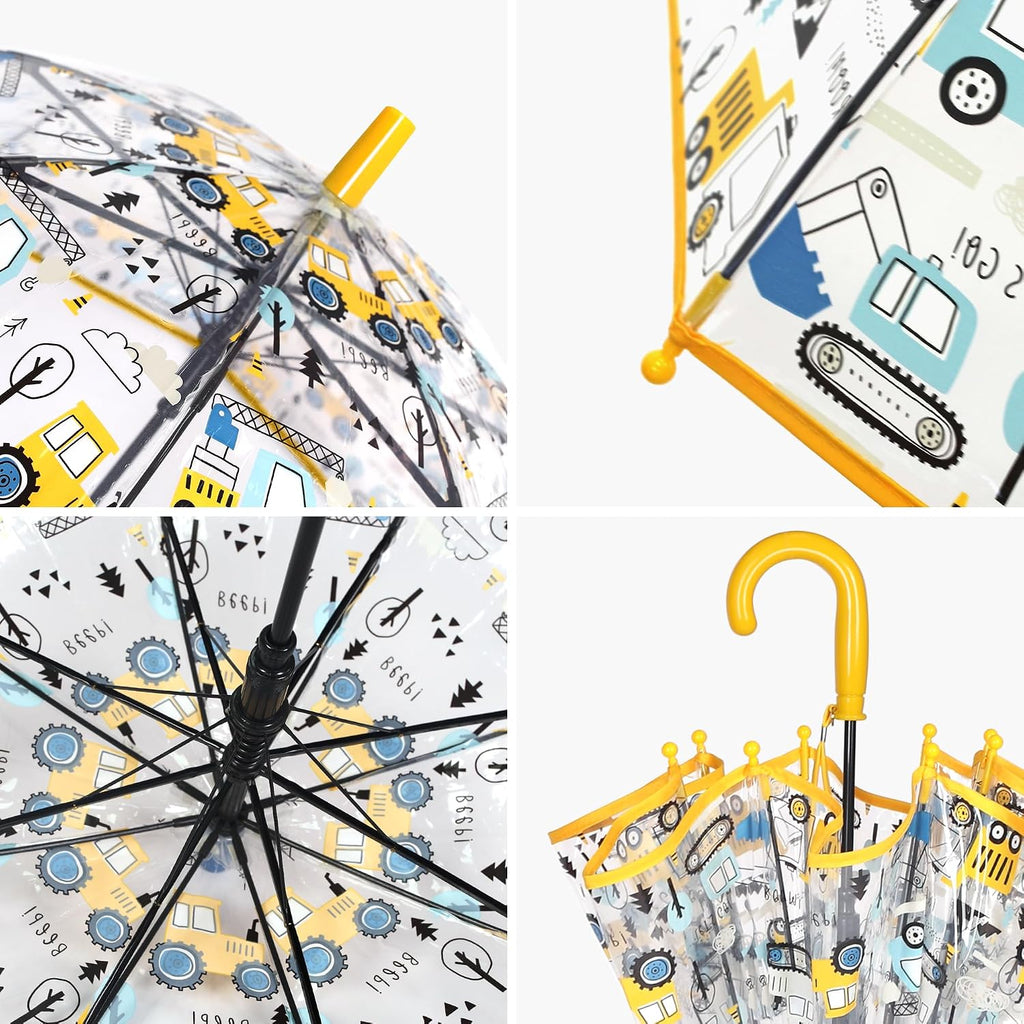 Kids Clear Umbrellas for Rain Dome Bubble Umbrella Windproof for Kids Boys and Girls