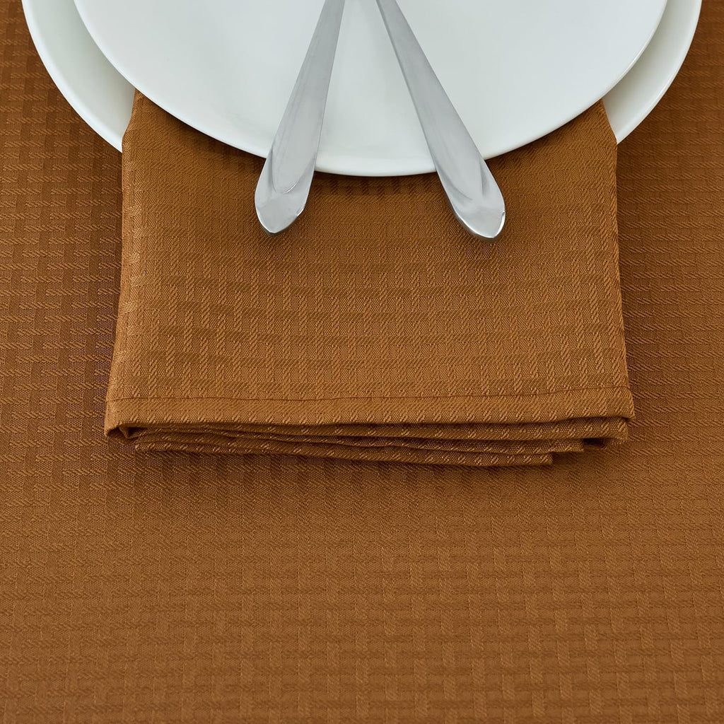 Fall Cloth Napkins 20 x 20 Inch Weaved Texture Design Soft Comfortable Luxury Serviette for Harvest Thanksgiving