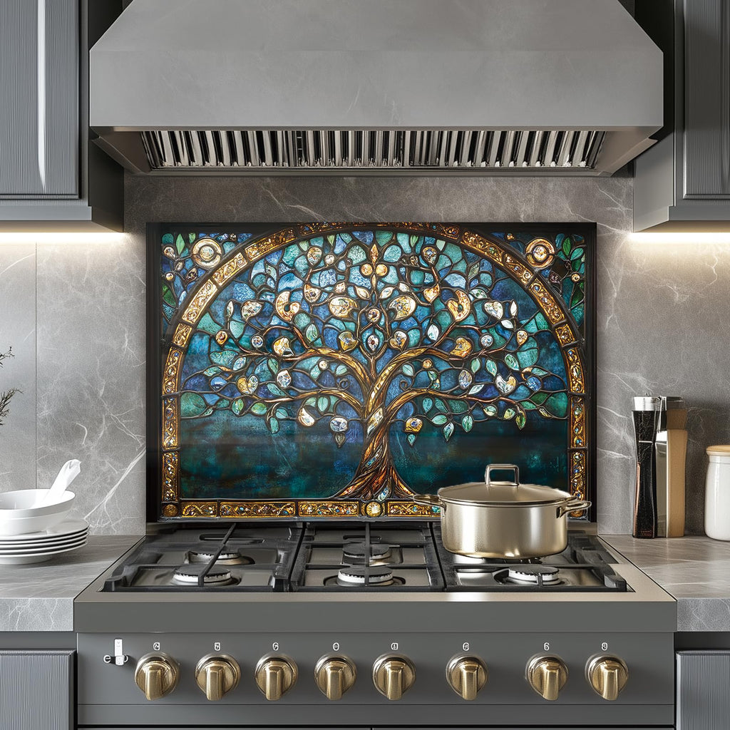 Bohemia Pattern Tempered Glass Backsplash 30 x30