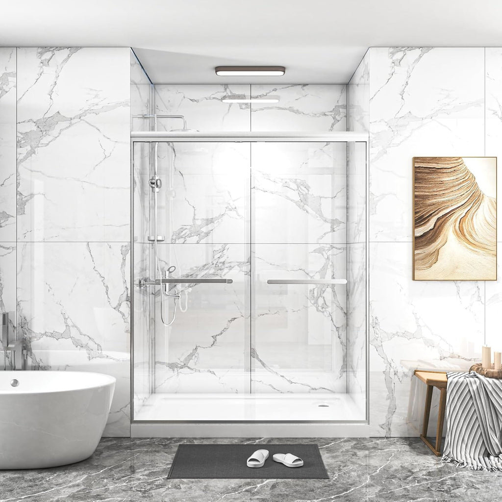 Double Sliding 56-60" W×72" H Shower Door