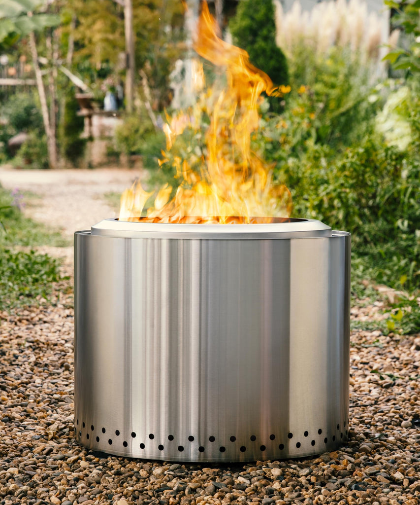Smokeless Fire Pit, 19.7 inch Firepits for Outside with Removable Ash Pan