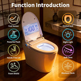 VIPBEAR Tankless One-Piece Smart Toilet in ADA Height with Heated Seat & Auto Lid | 1000g MaP