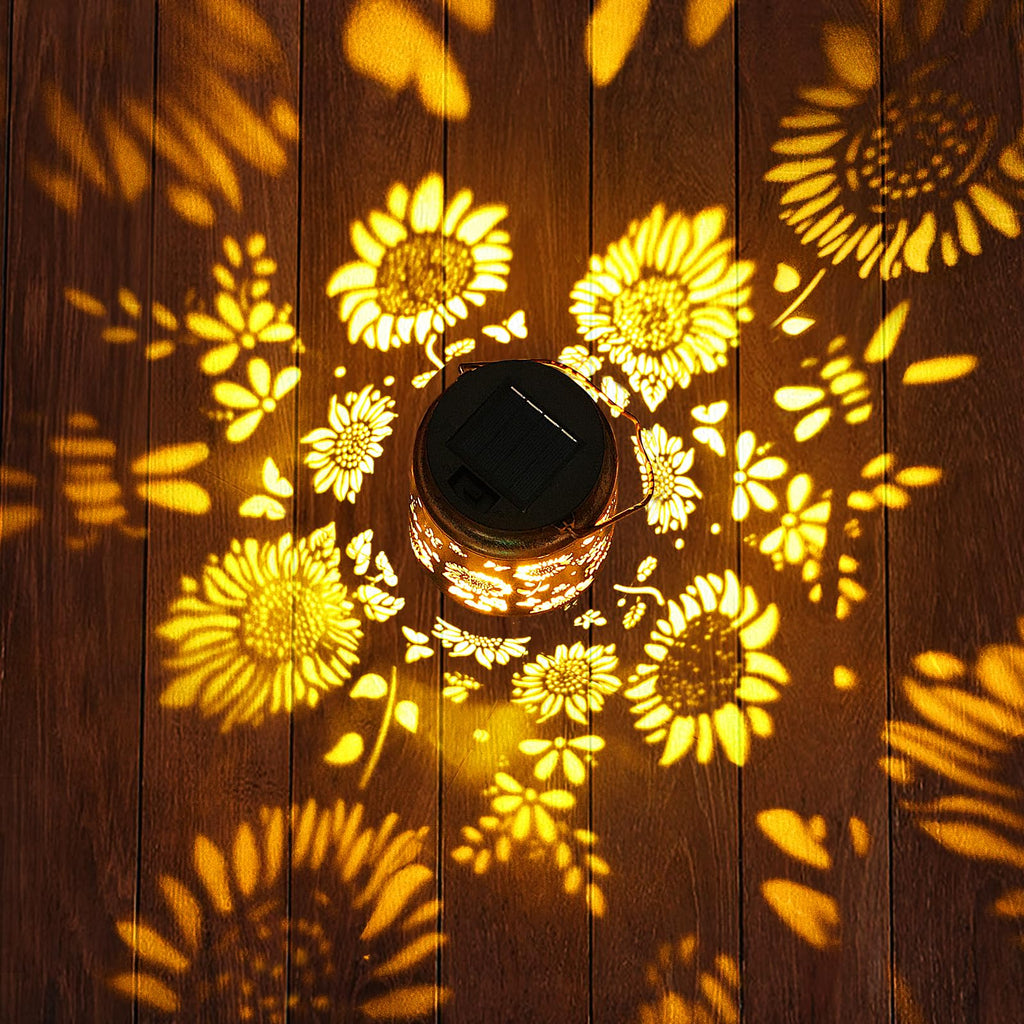 Sunflower Solar Lanterns Outdoor Waterproof, Birthday Gifts for Women Mom