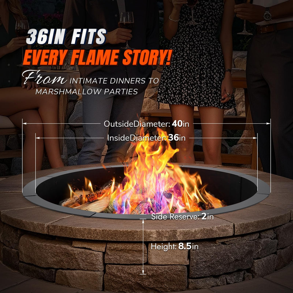 36 Inch Fire Pit Ring (40 Inch Outer)