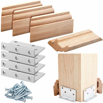 1 Set 5" Newel Post Mounting Kit Deck Stair Floor Installation Kit