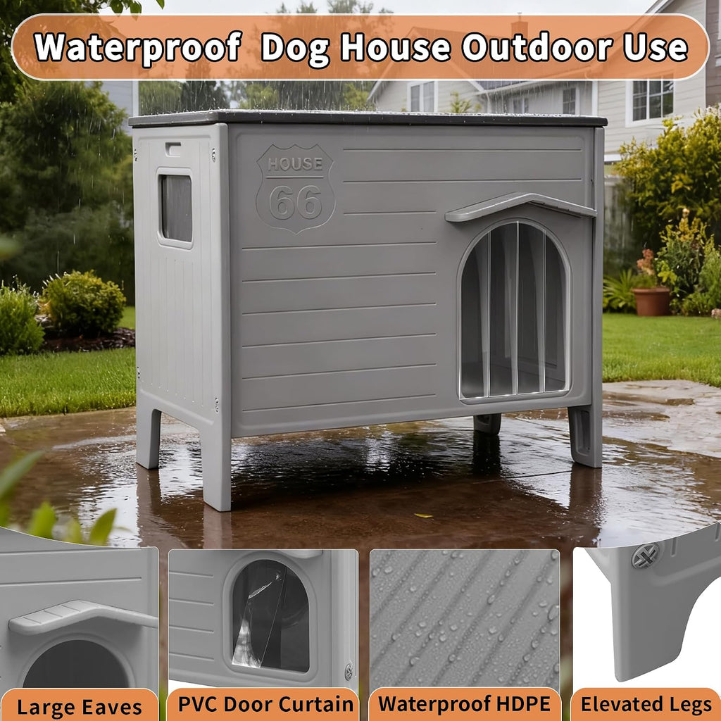 Insulated Dog House for Outside, Weatherpoof Dog House Outdoor Indoor