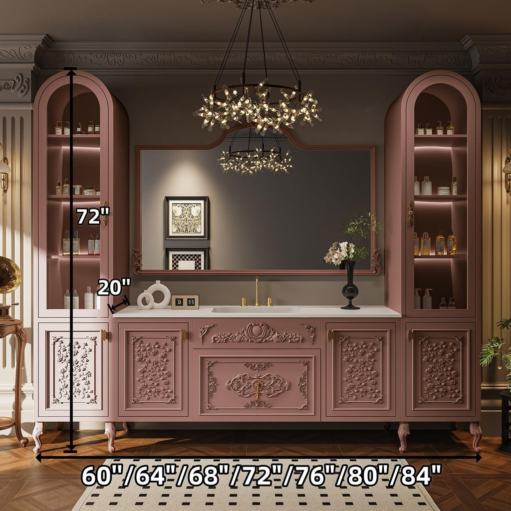 60' Bathroom Vanity with Sink - Modern Bathroom Vanity Cabinet