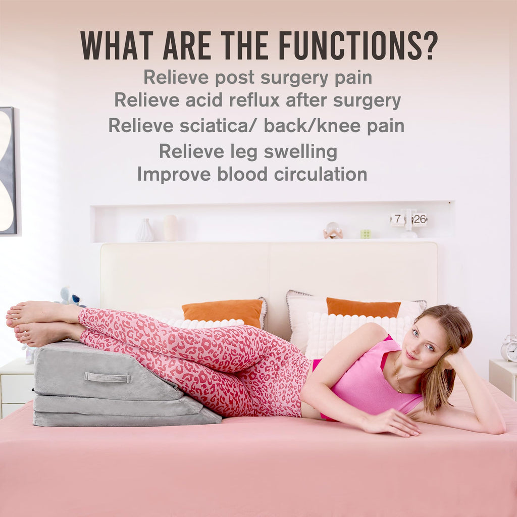 3 Heights Leg Elevation Pillow Blood Circulation, Swelling, L 24"