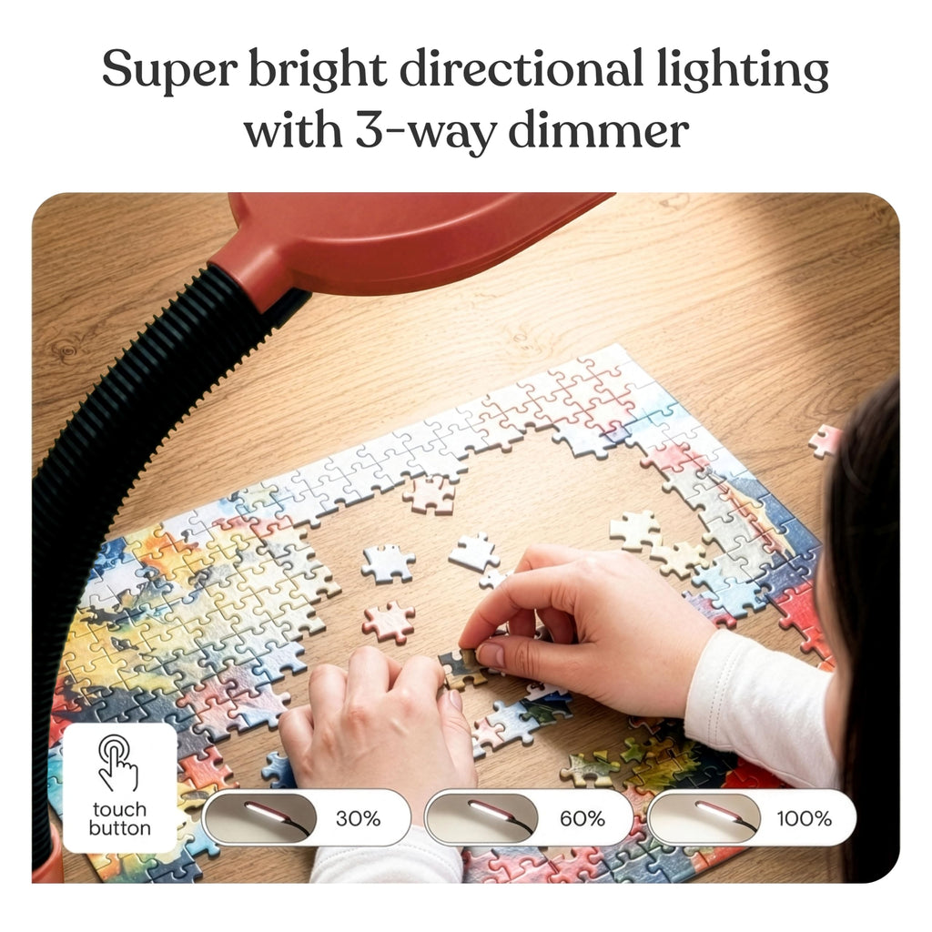 Litespan - Bright LED Floor Reading Lamp for Over Chair Crafts and Reading, Estheticians' Light for Lash Extensions