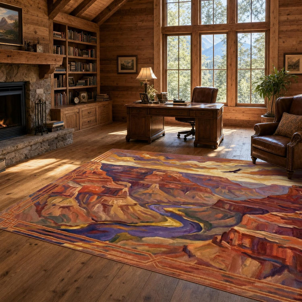Southwestern Area Rug 5x7 Brown Rustic Western Rugs Carpet