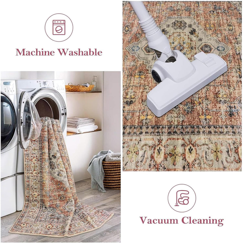 Oriental Washable Rug, 3x5 Rugs