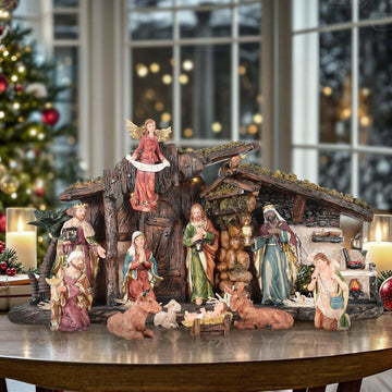 20" Lighted Nativity Sets & Figures, 12pcs Large Nativity Set
