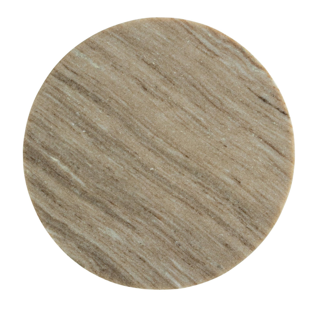 Elegant Marble Round Cheese Board, Beige