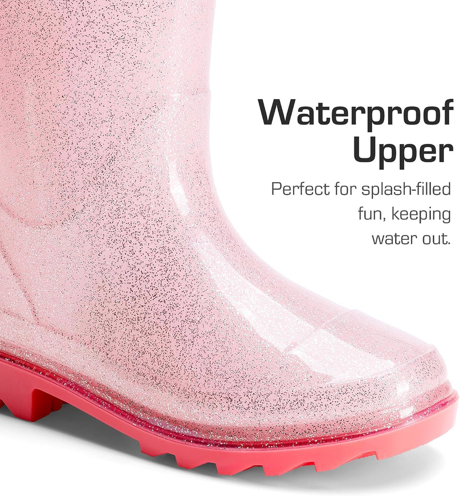 Kids Glitter Rain Boots