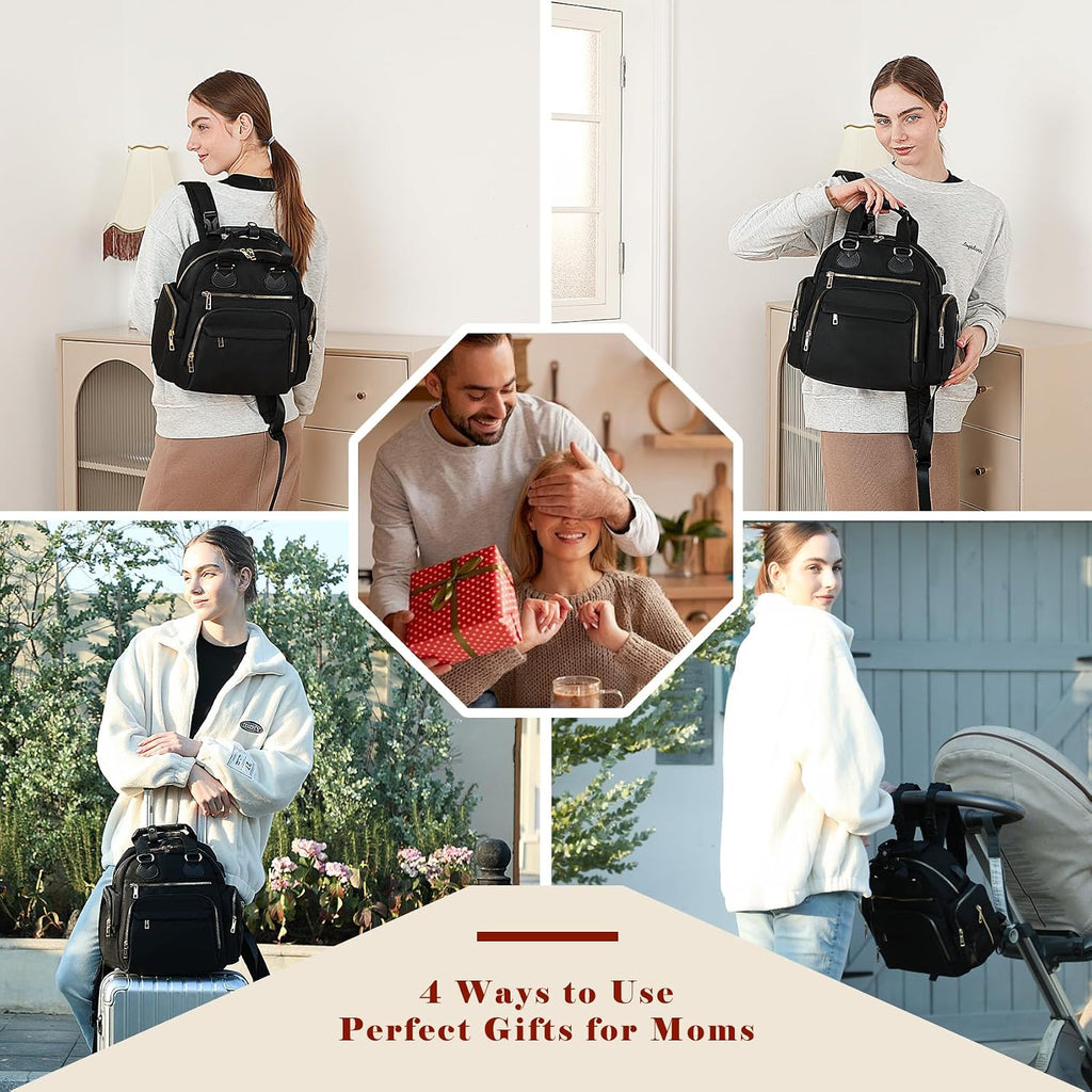 Small Diaper bag Backpack Mini Baby Bag with Changing Pad