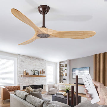 Inspired Maverick Style 52" wood ceiling fan, Oil Rubbed Bronze
