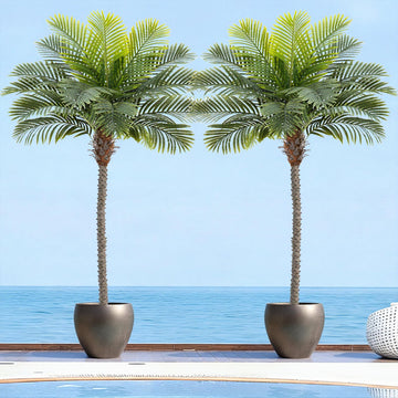 8.5ft Tall Artificial Phoenix Palm Tree for Outdoors Indoor Decor, Large Faux Coconut Silk Palm Tree Tropical Fake