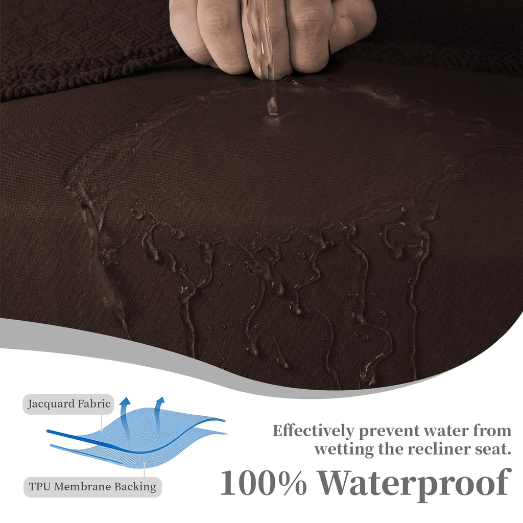 100% Waterproof Sectional Recliner Couch Covers for Reclining Couch L Shaped Corner Sectional Sofa Cover Jacquard
