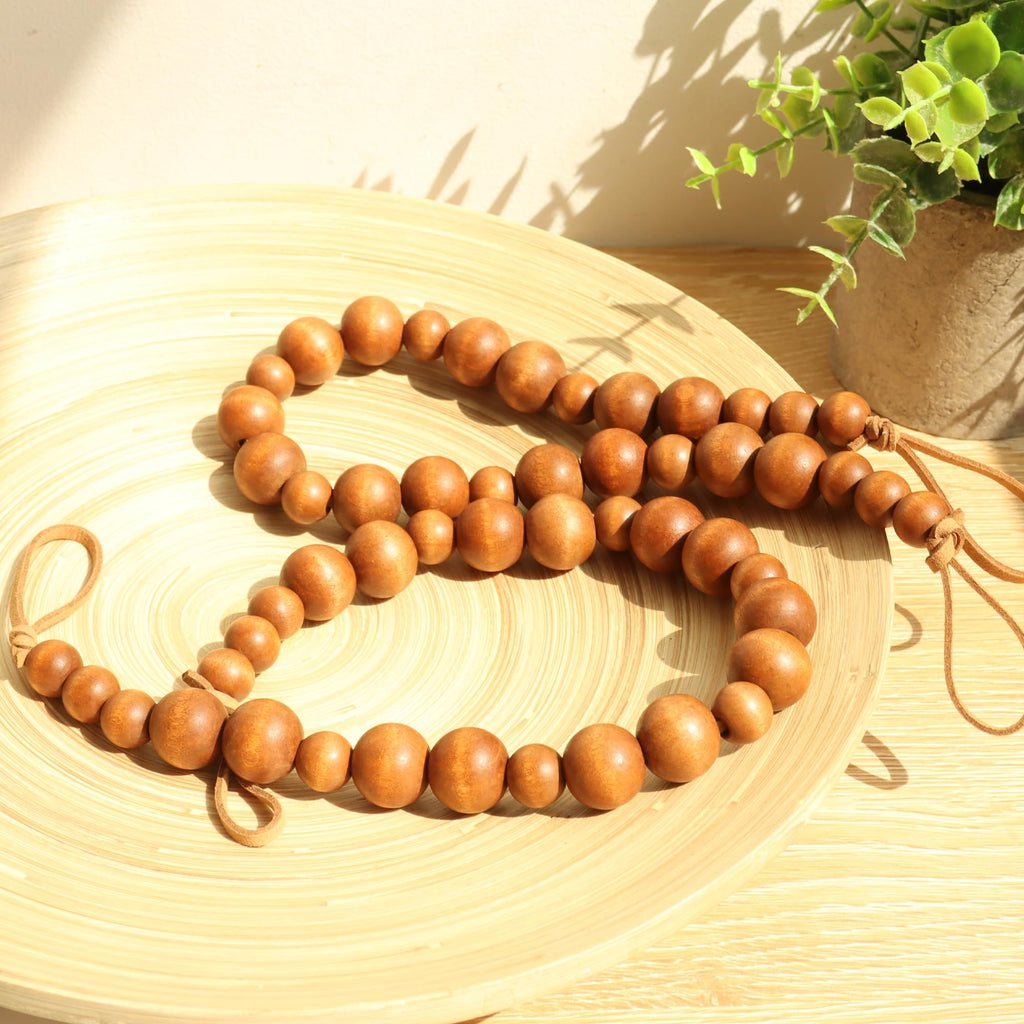 Curtain Tieback Wood Bead Curtain Tiebacks Curtain Holdbacks for Wall Curtain Ties Window Treatment Curtain - 2 Pieces