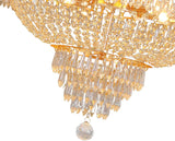 Luxury Crystal Chandelier, Modern Gold/Silver French Empire Crystal Ceiling Chandelier LED Ceiling Light Fixture Lamp Hanging Lighting Home Decor Lamp for Living Room Bedroom Foyer (Gold) A108-B0CNKD55NC