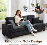 89" Sofa Couch for Living Room, Modern Loveseat Sofa with Extra Comfy Deep Seat