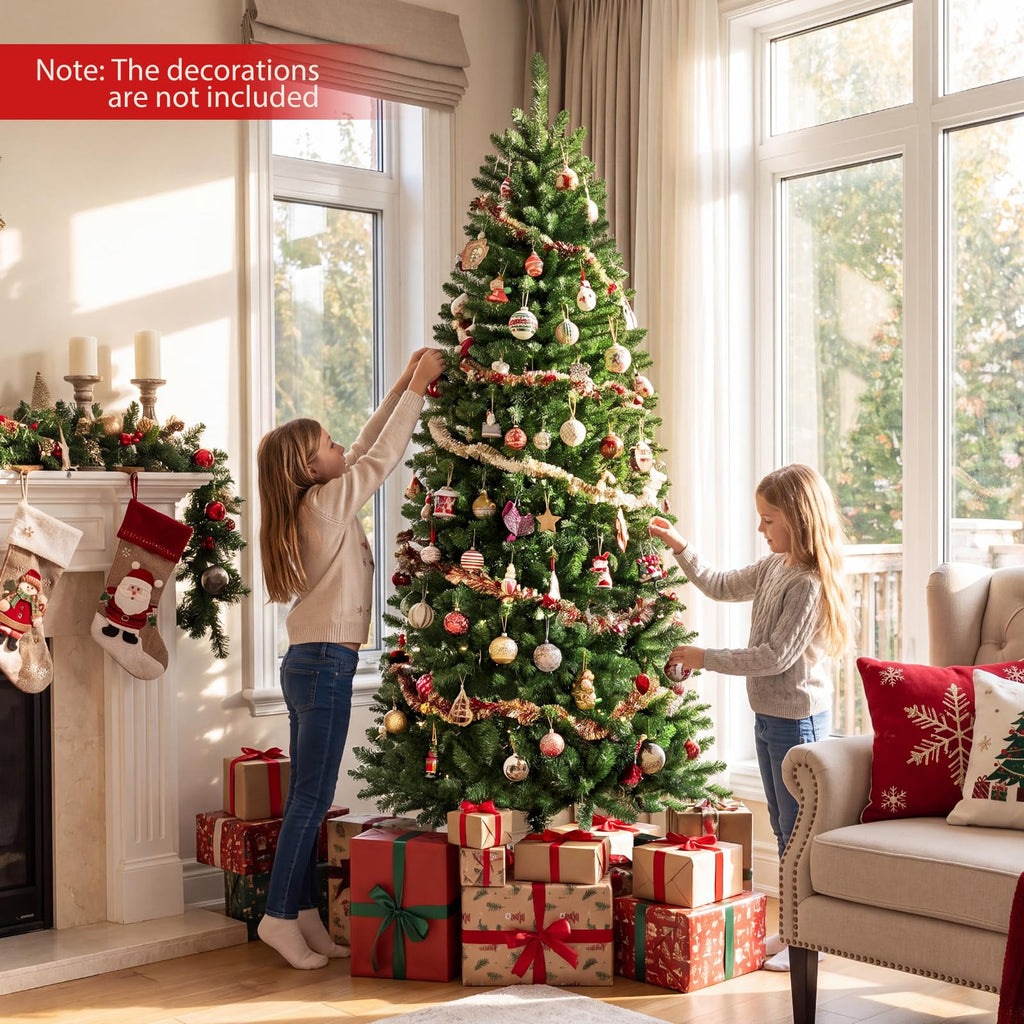 6 FT Pre-Lit Artificial Christmas Tree w/ 250 Multi-color Lights