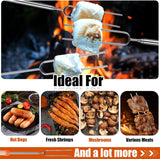 Extendable Stainless Steel Roasting Sticks - Smores Sticks for Fire Pit Long 32 Inch, Smore Skewers Hot Dog Fork Campfire Accessories, Camping - Image 2