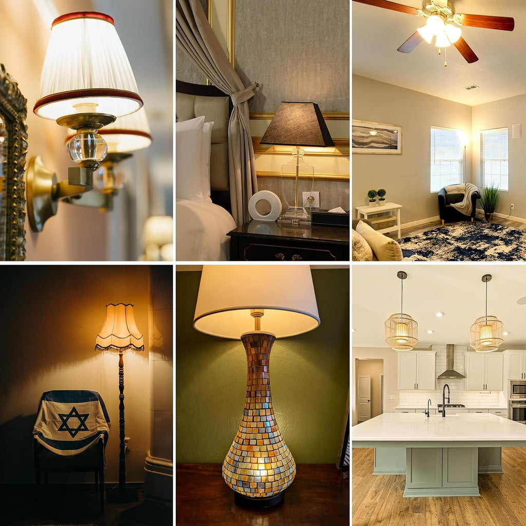 E17 LED Bulbs 6W 120V Warm White 3000K 4-Pack