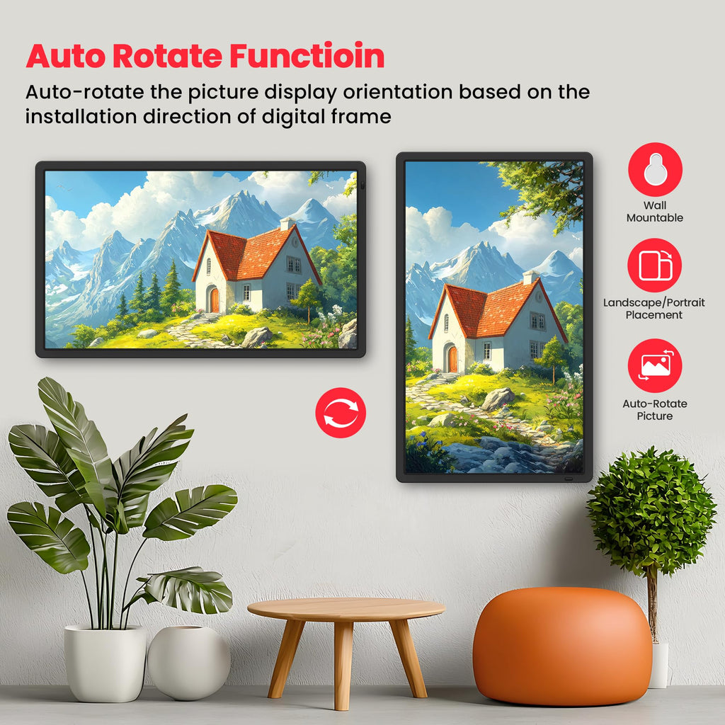 Frameo 32" 64GB Large WiFi Digital Picture Frame for Photo & Video Sharing
