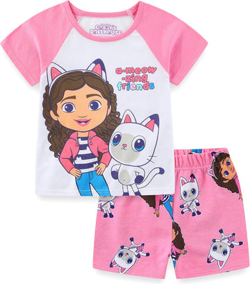 Girls Short Sleeve T-Shirt and French Terry Shorts Set for Toddler and Big Kids