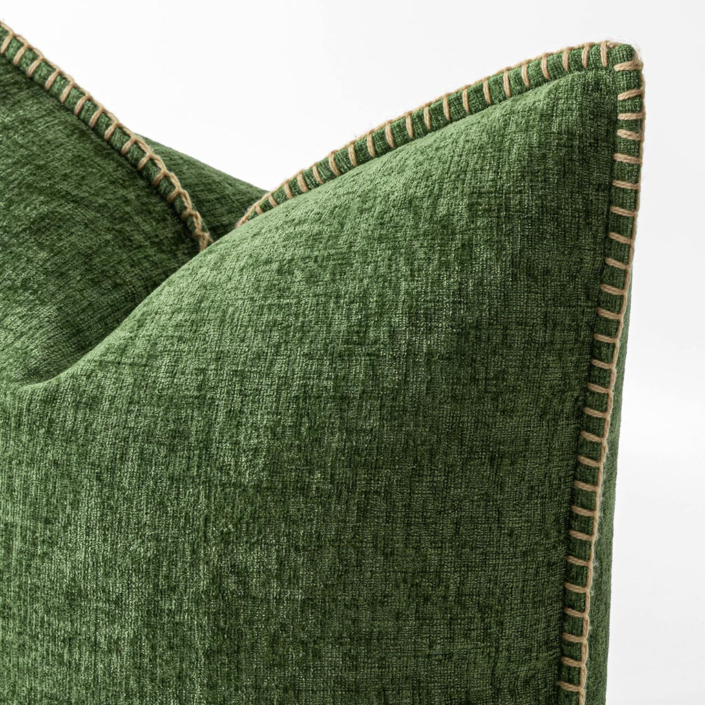 Christmas Decorative Throw Pillow Covers 16x16 Inch Forest Green