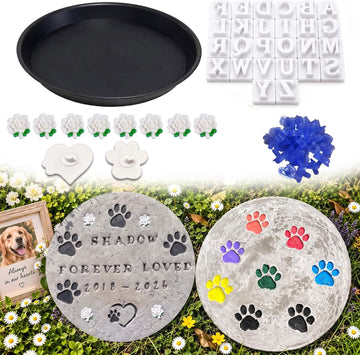 DIY Pet Memorial Stone Mold Dog Memorial Gift for Loss of Dog Sympathy Gift