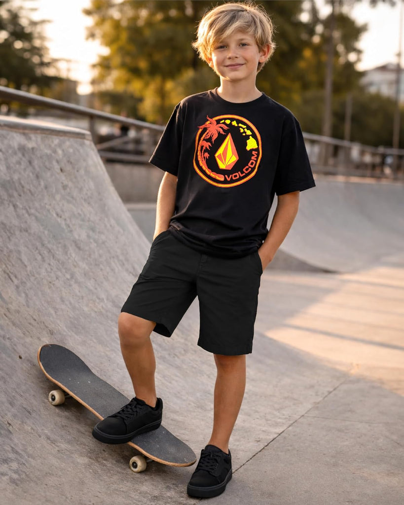 Boys Hybrid Chino Shorts, Quick Dry Uniform Short with Pockets