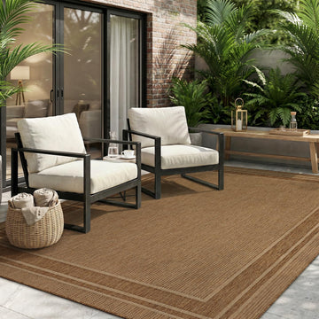 Outdoor Rug Patio Rug Polypropylene Indoor Outdoor Rugs Outdoor Carpet Deck Balcony Porch, Textured Weave