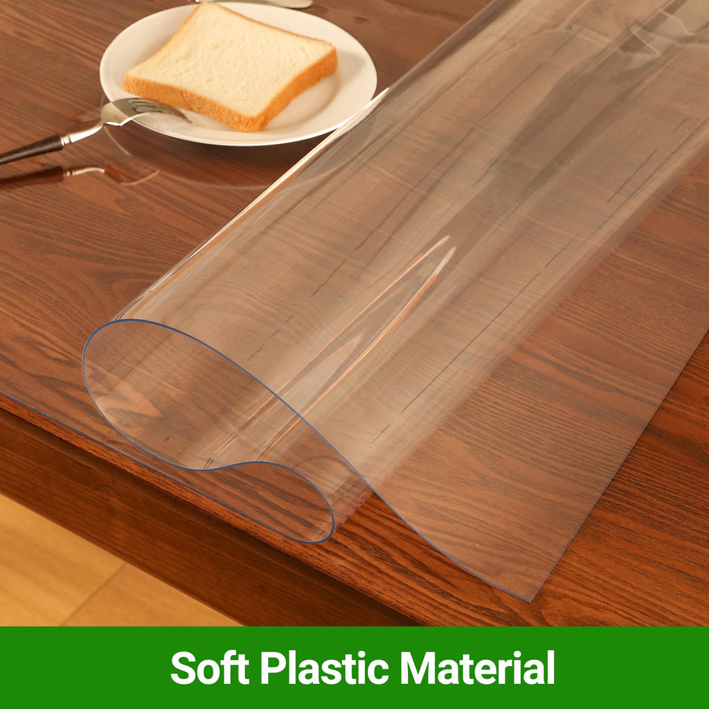 Clear Plastic Table Cover Protector 40 x 78'', 2.0mm Desk Mat